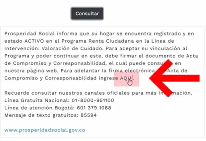 firma acta renta ciudadana